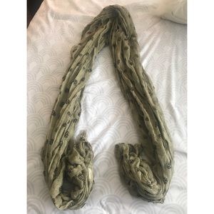 SCARF SALE!  Green Skull Print Scarf